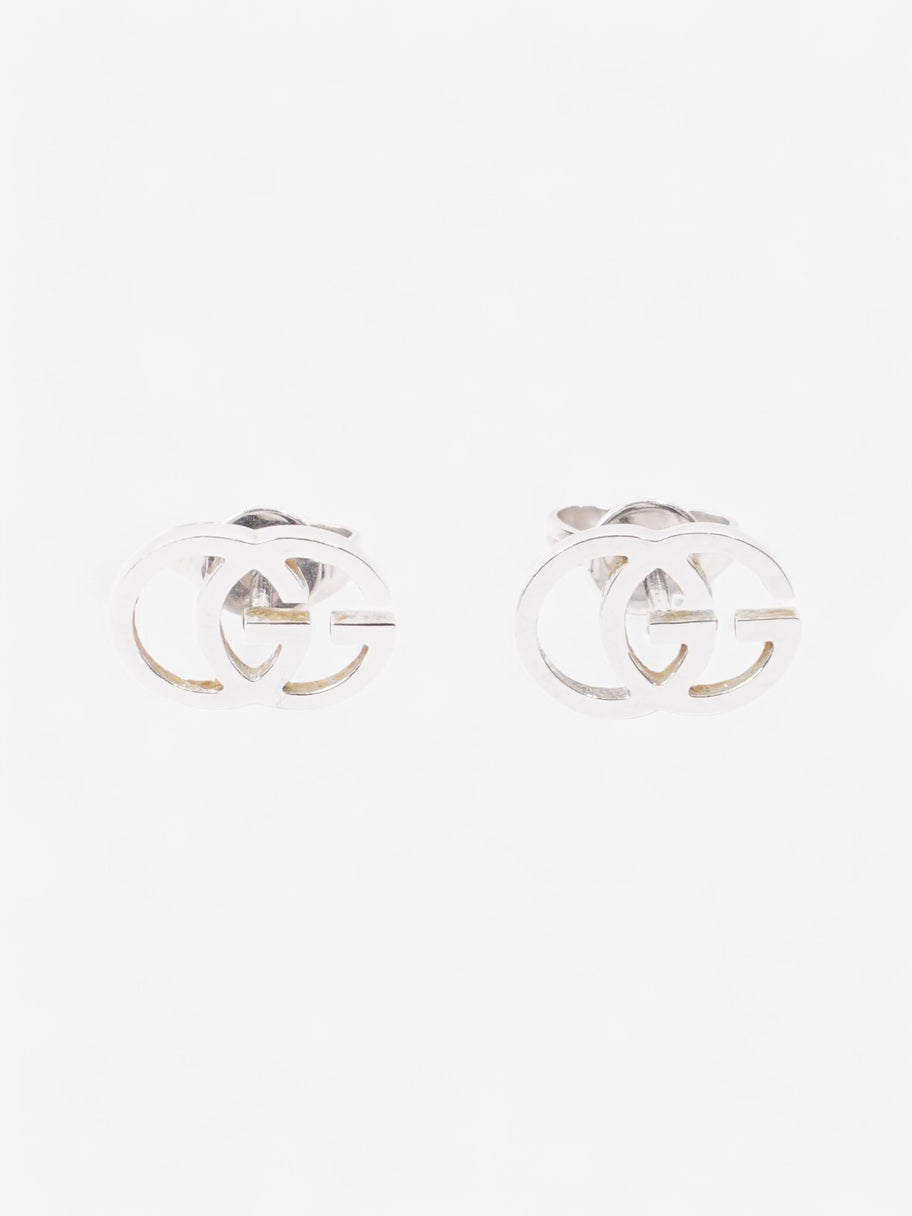 Gucci GG Marmont Stud Earrings White White Gold Image 1