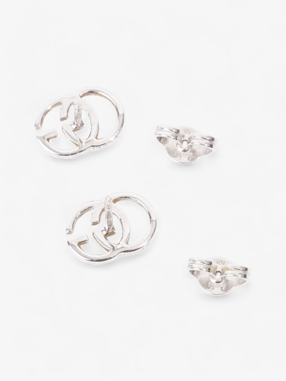 Gucci GG Marmont Stud Earrings White White Gold Image 3