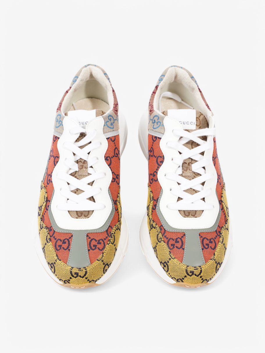 Gucci Rhyton Sneakers Orange / Yellow / White Canvas EU 42 UK 8 Image 8