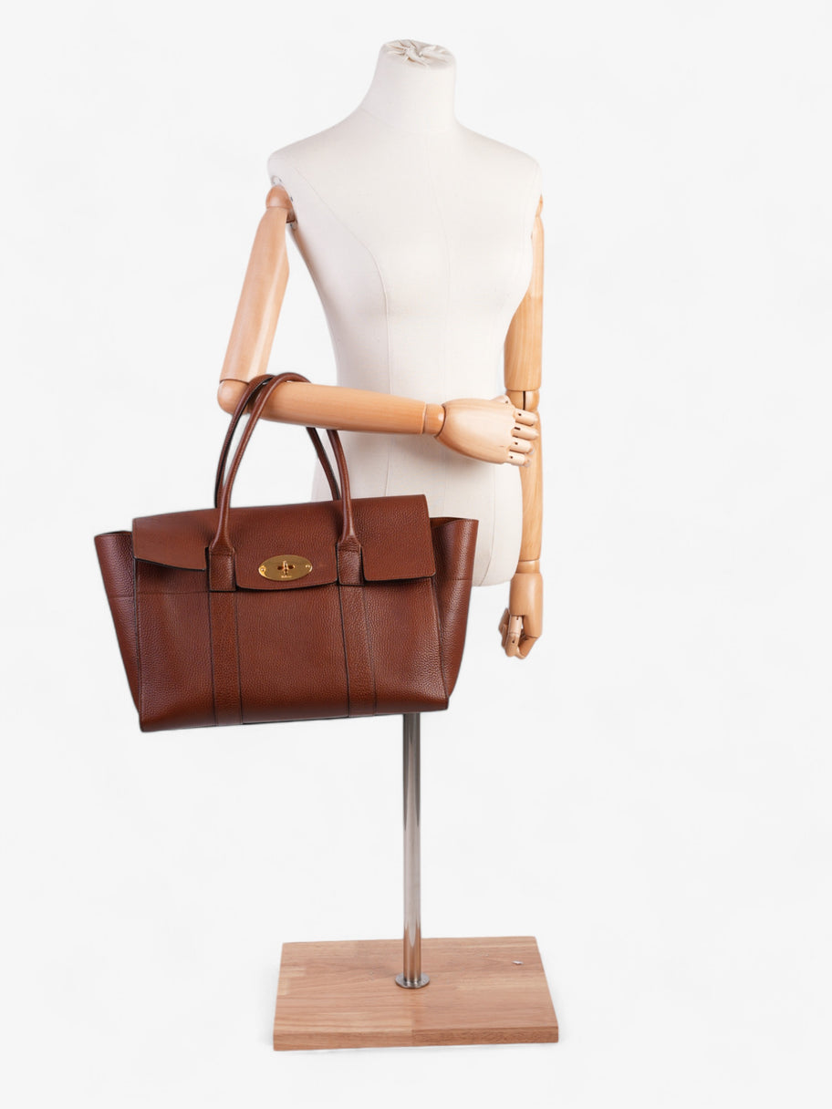 Mulberry Bayswater Brown Grained Leather Large Image 2