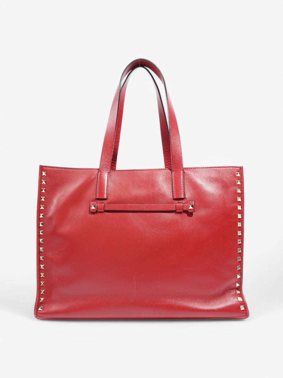 Valentino Rockstud Tote Red Nappa Leather Medium Image 4