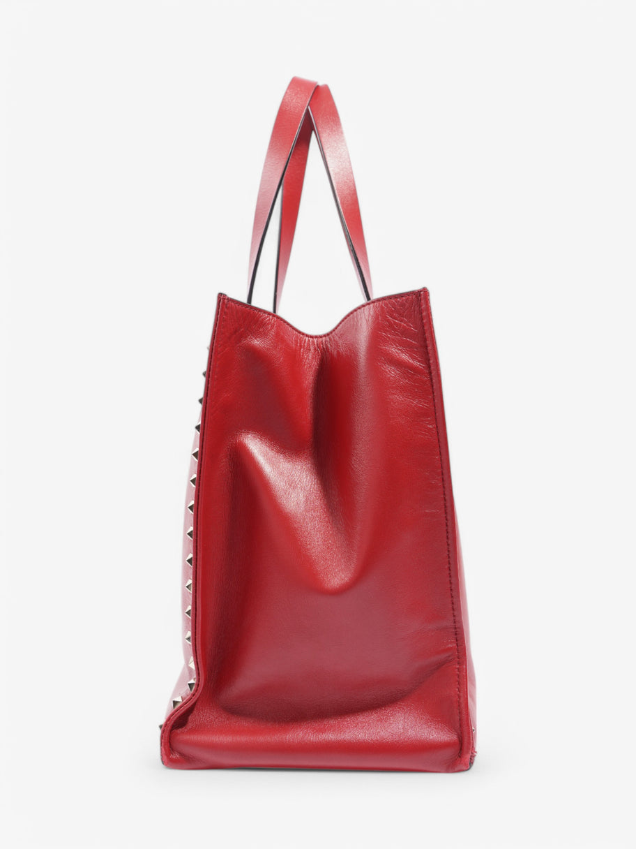 Valentino Rockstud Tote Red Nappa Leather Medium Image 5