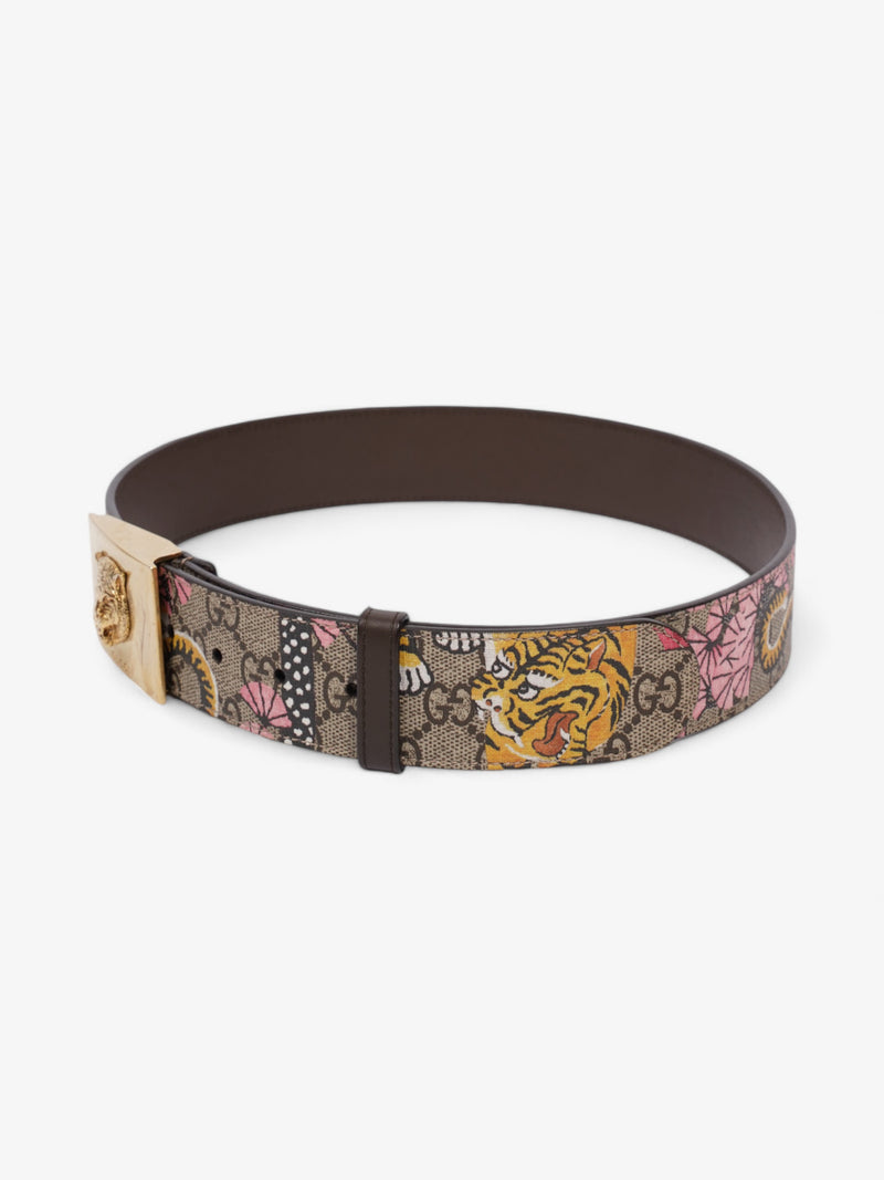  Gucci Buckle Belt Supreme / Bloom Coated Canvas 80cm 32