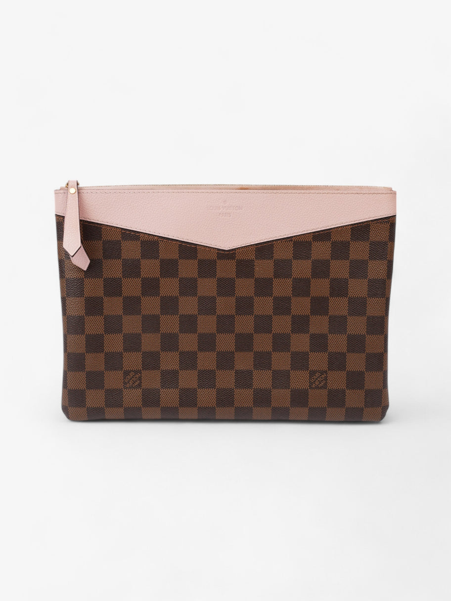 Louis Vuitton Daily Pouch Damier Ebene / Rose Ballerine Canvas Image 1