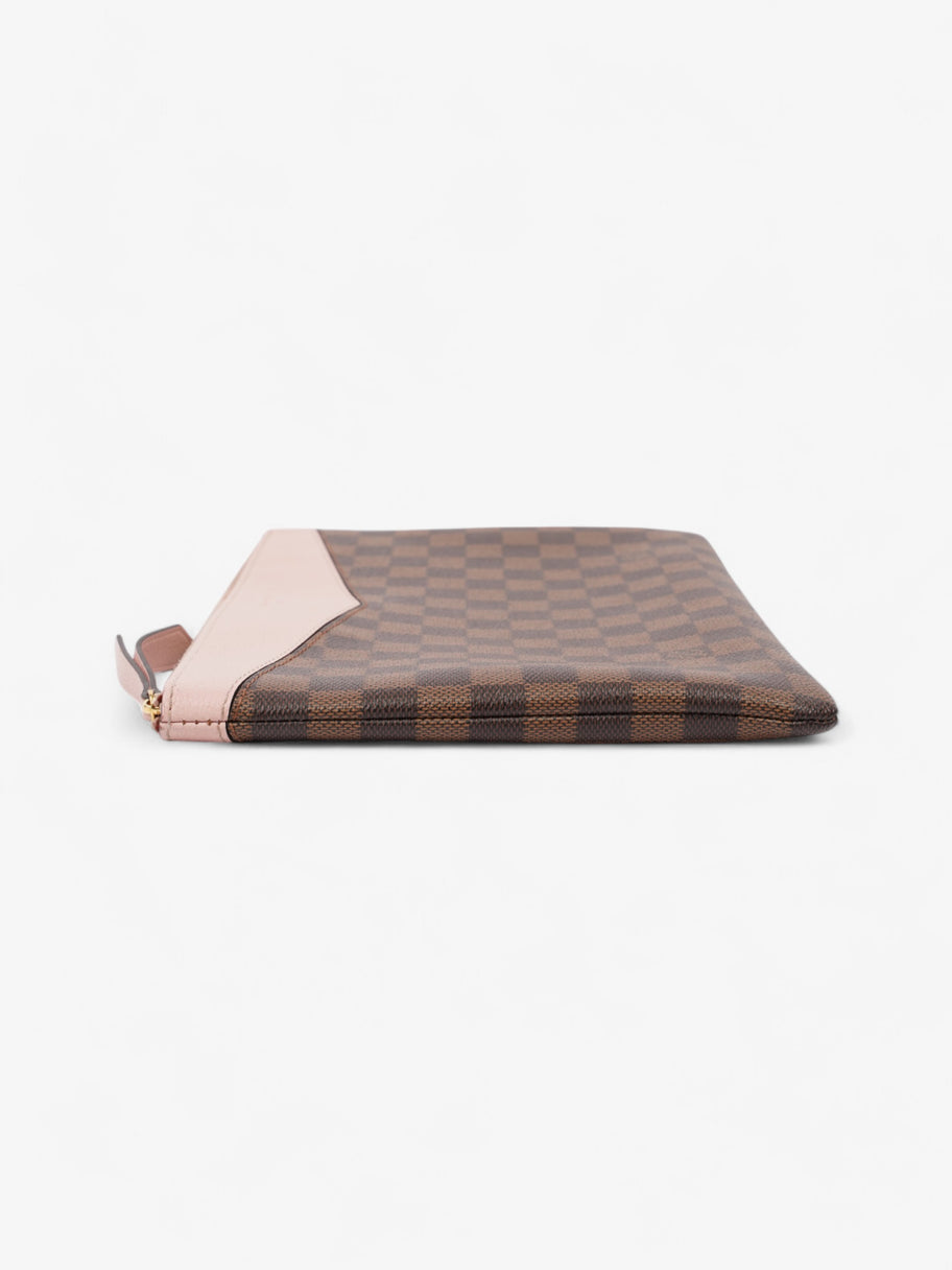 Louis Vuitton Daily Pouch Damier Ebene / Rose Ballerine Canvas Image 3