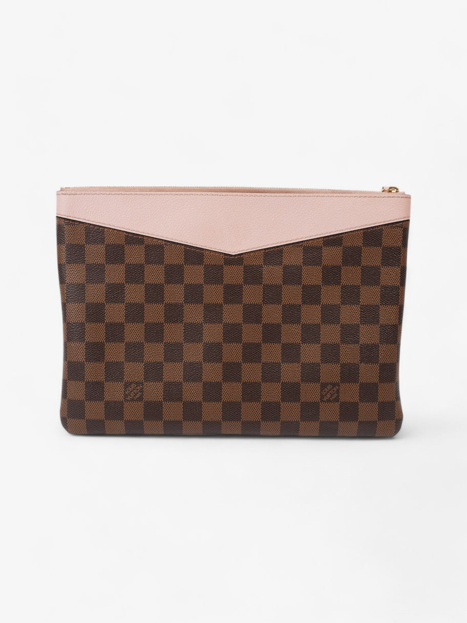 Louis Vuitton Daily Pouch Damier Ebene / Rose Ballerine Canvas Image 4