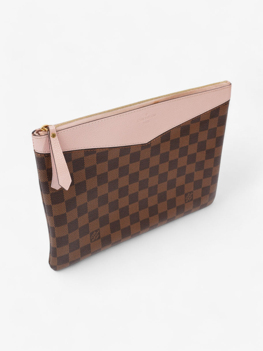 Louis Vuitton Daily Pouch Damier Ebene / Rose Ballerine Canvas Image 7