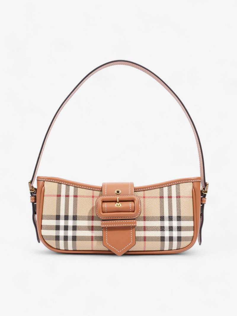  Burberry Sling Bag Vintage Check / Briar Brown Polyurethane