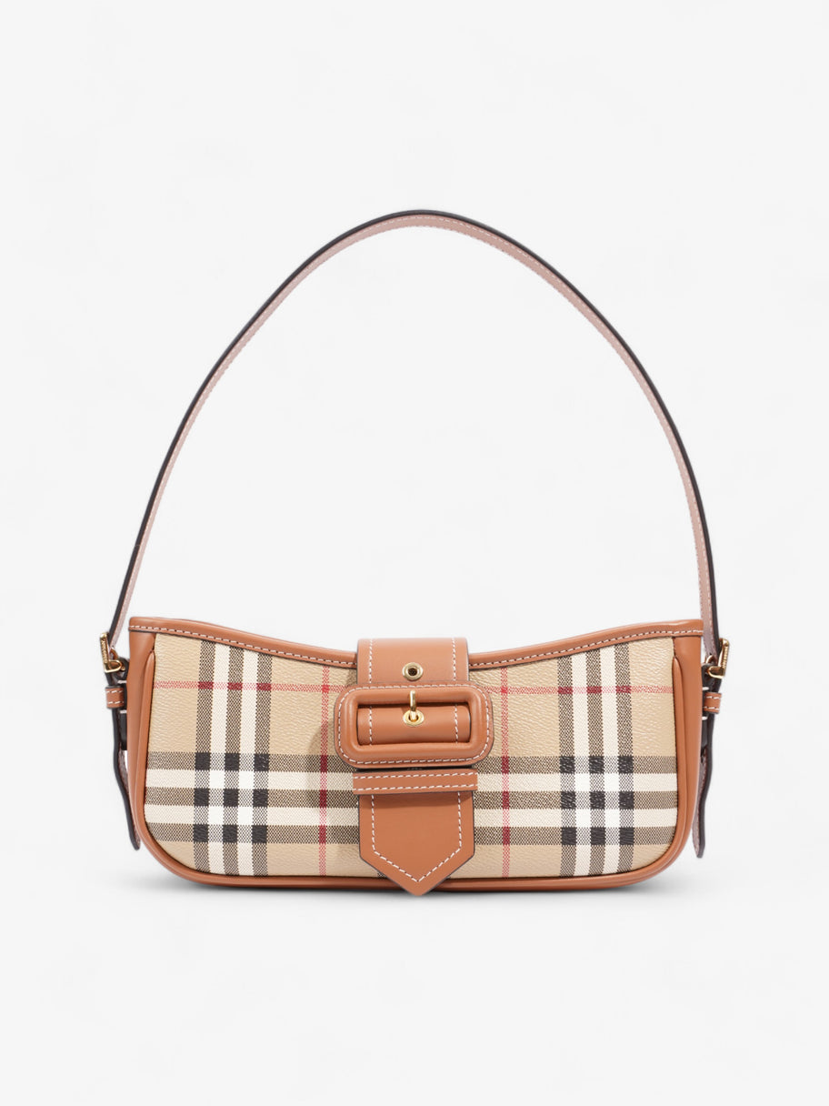 Burberry Sling Bag Vintage Check / Briar Brown Polyurethane Image 1