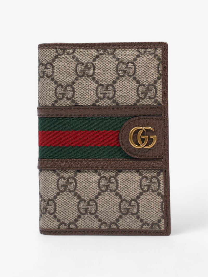  Gucci GG Ophidia Passport Cover GG Supreme / Green / Red Canvas