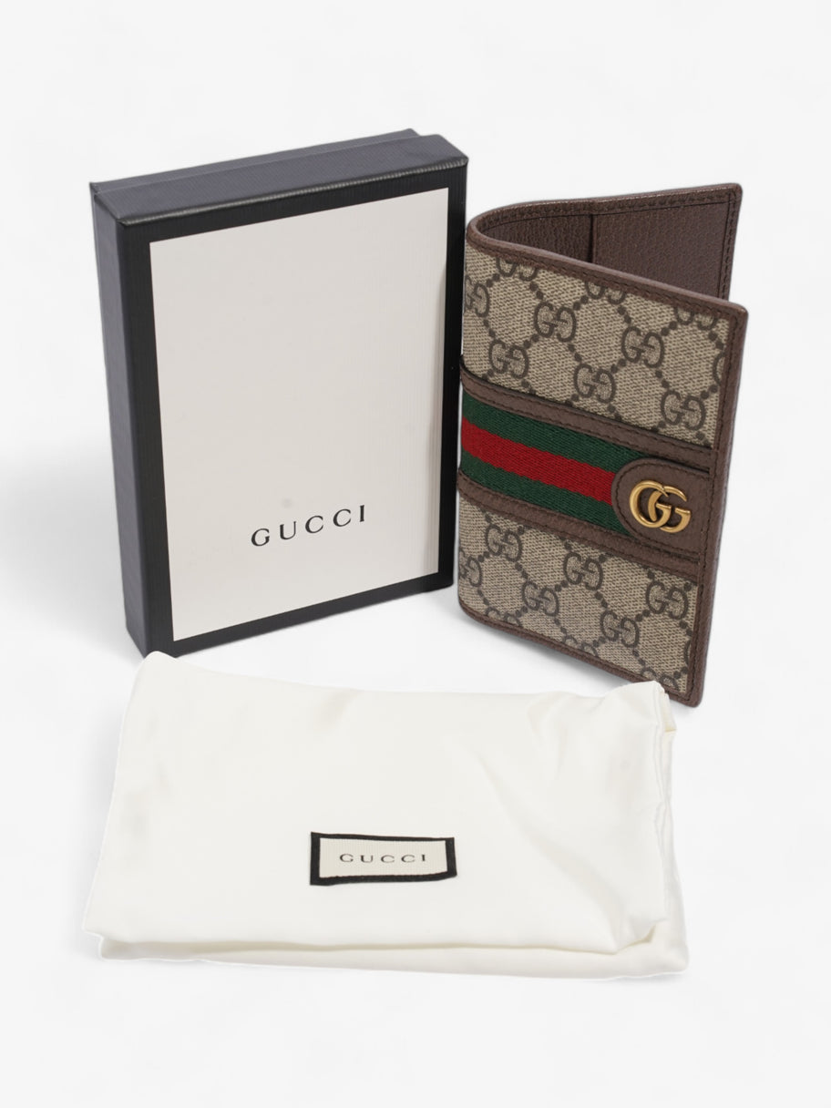 Gucci GG Ophidia Passport Cover GG Supreme / Green / Red Canvas Image 5