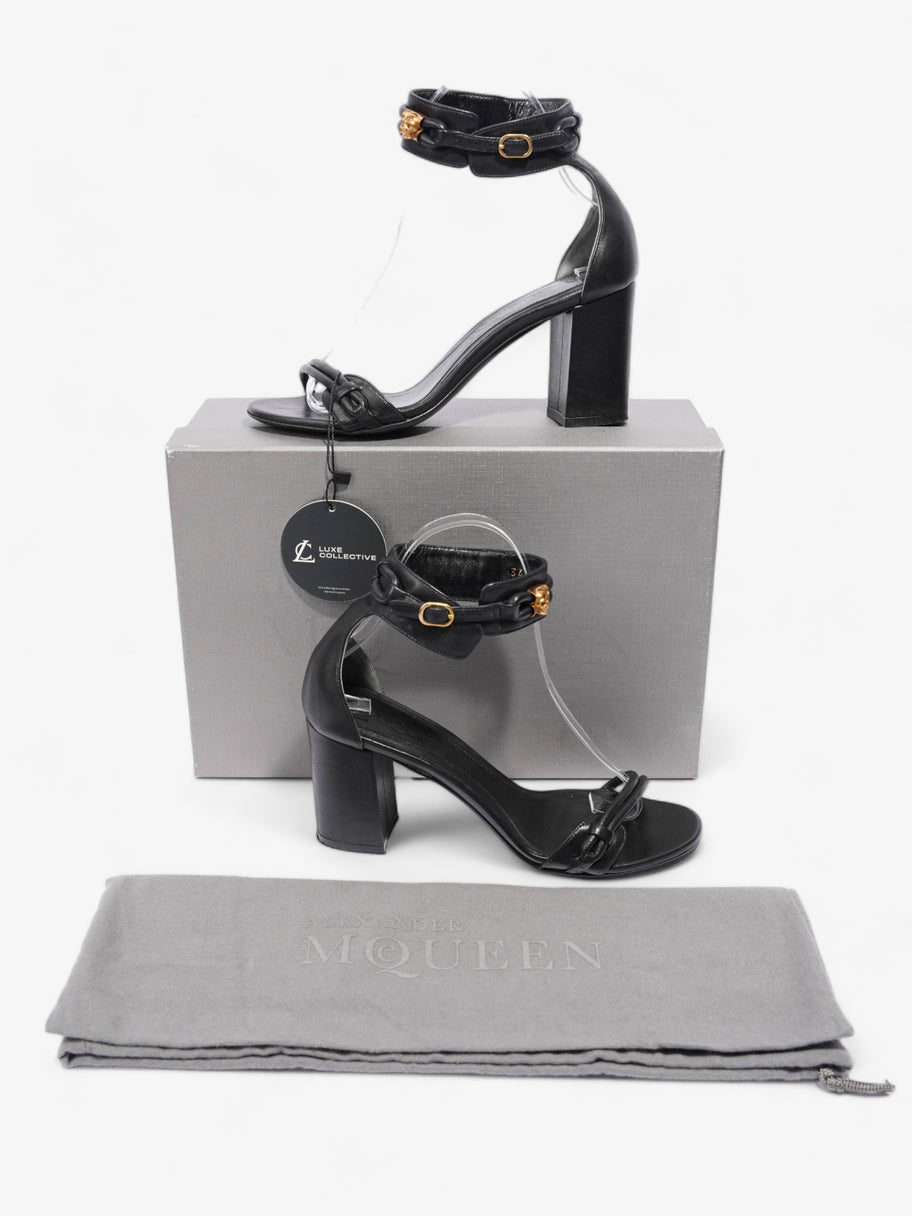 Alexander McQueen Skull Sandals 80 Black Leather EU 36.5 UK 3.5 Image 8