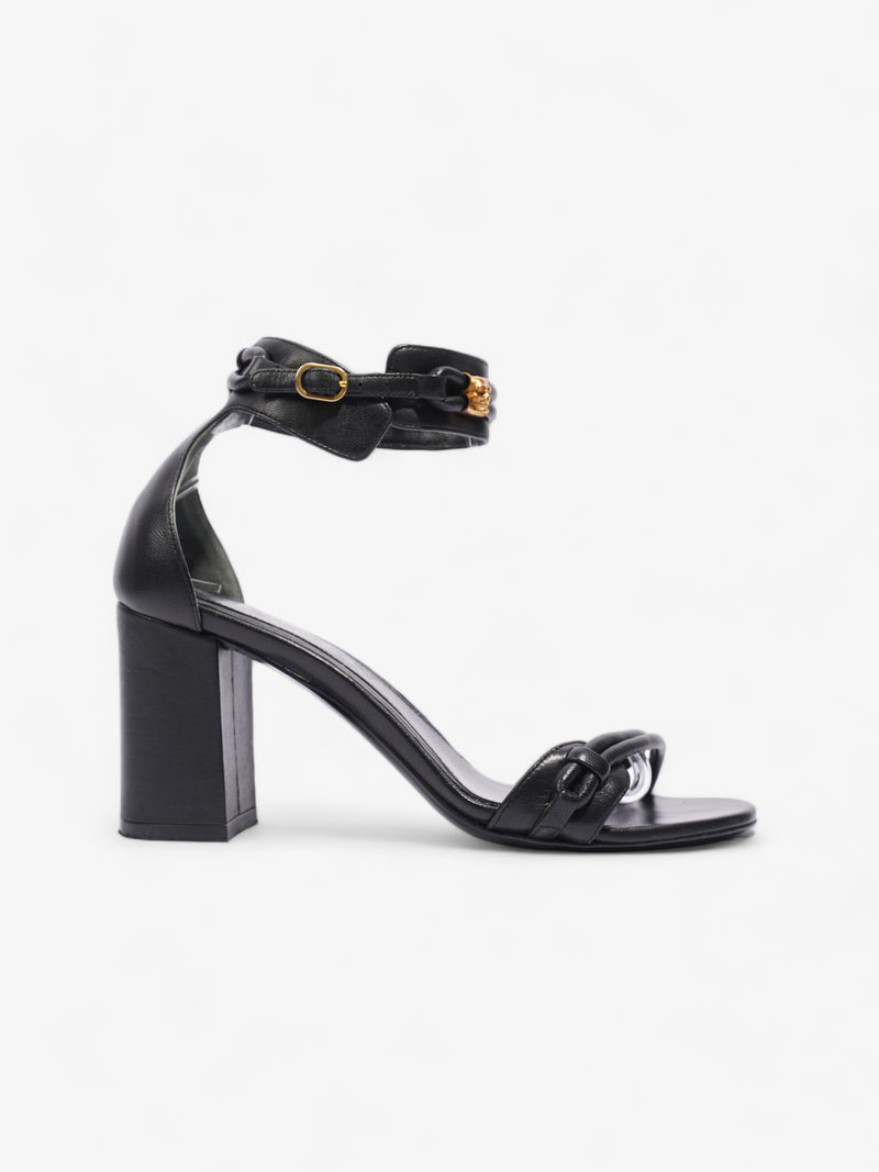  Alexander McQueen Skull Sandals 80 Black Leather EU 36.5 UK 3.5