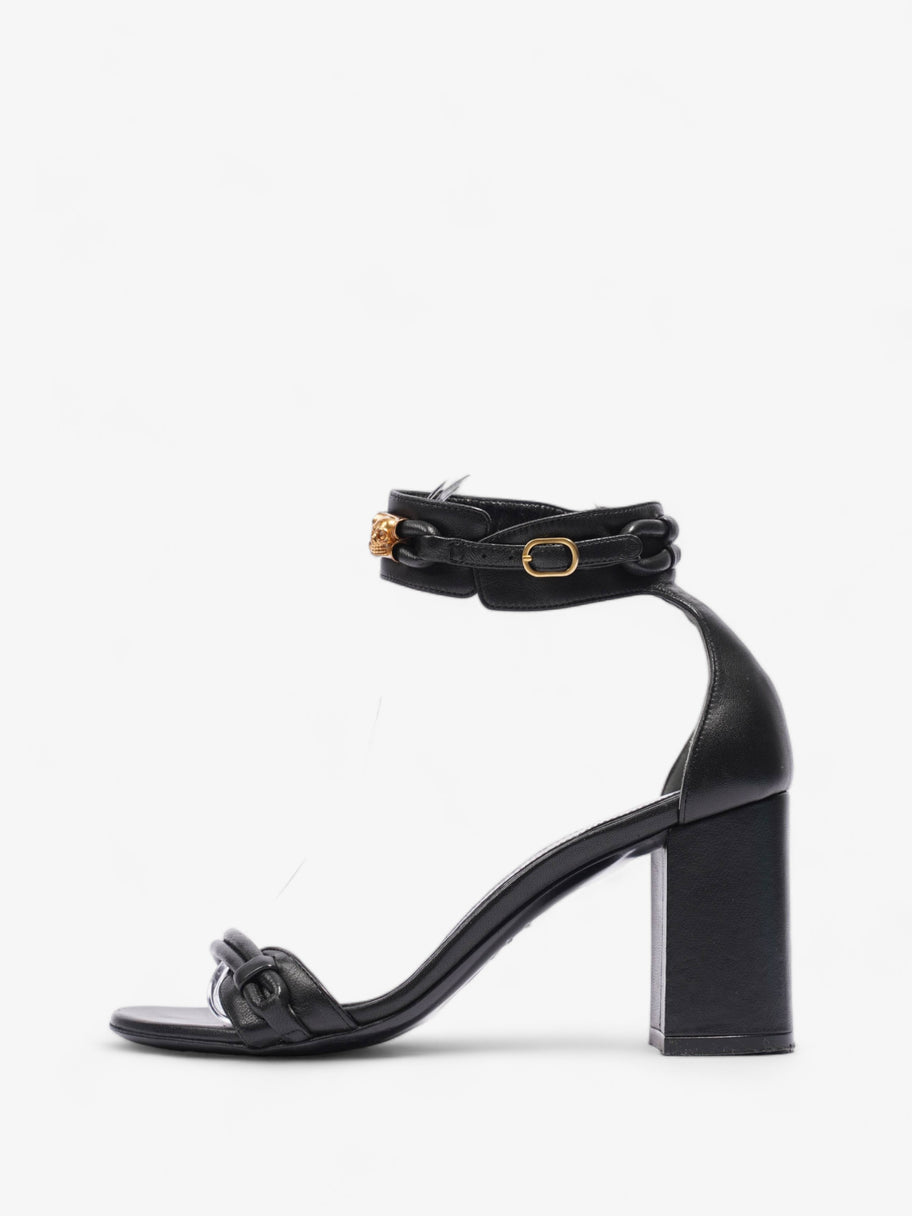 Alexander McQueen Skull Sandals 80 Black Leather EU 36.5 UK 3.5 Image 5