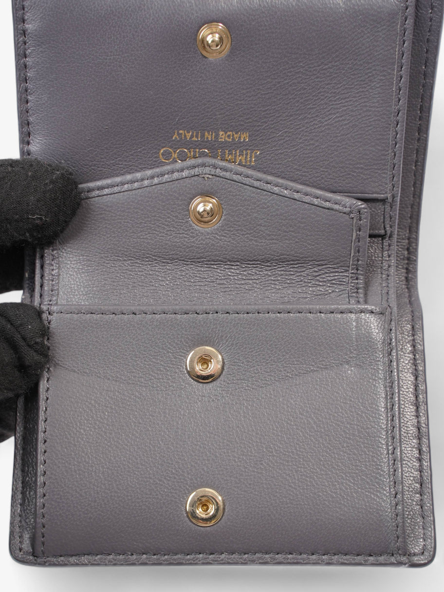 Jimmy Choo Compact Wallet Grey Leather Image 10