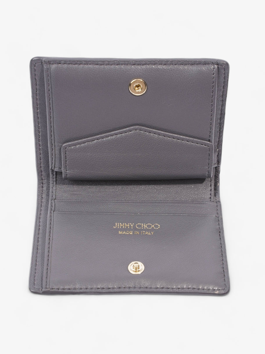 Jimmy Choo Compact Wallet Grey Leather Image 8