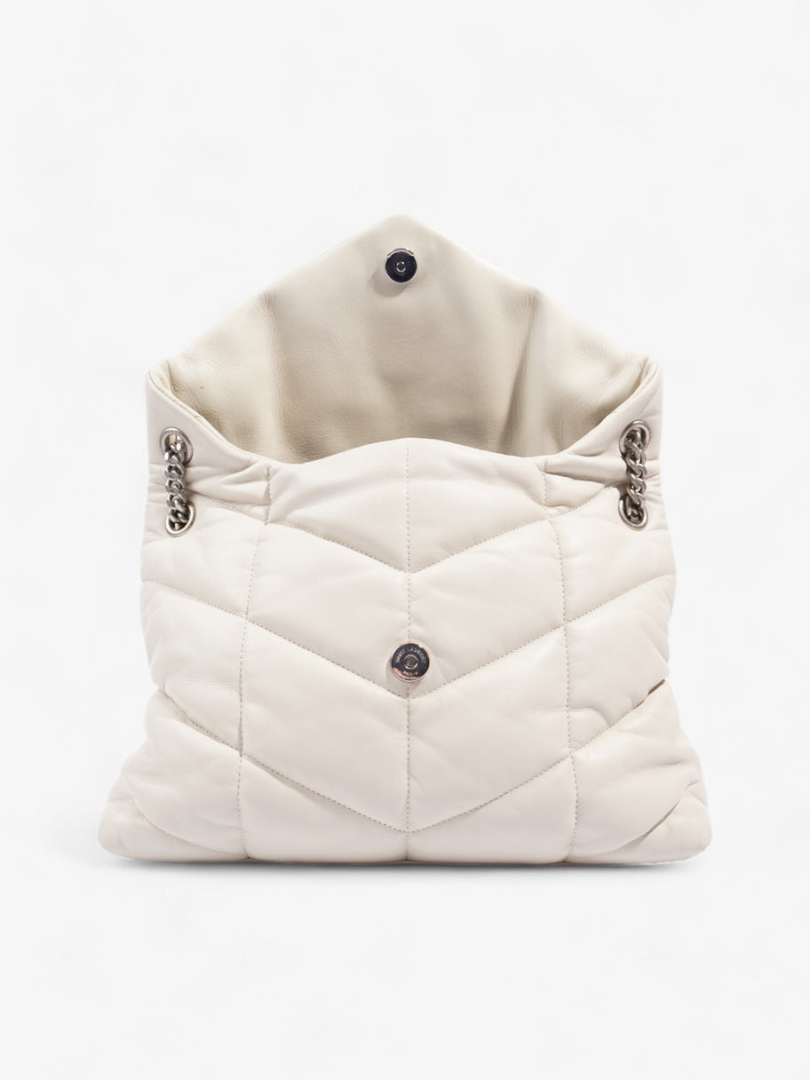 Saint Laurent Lou Lou Puffer White Nappa Leather Medium Image 7