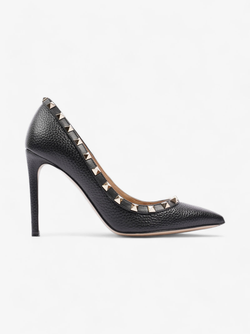  Valentino Rockstud Heels 100 Black Leather EU 37.5 UK 4.5