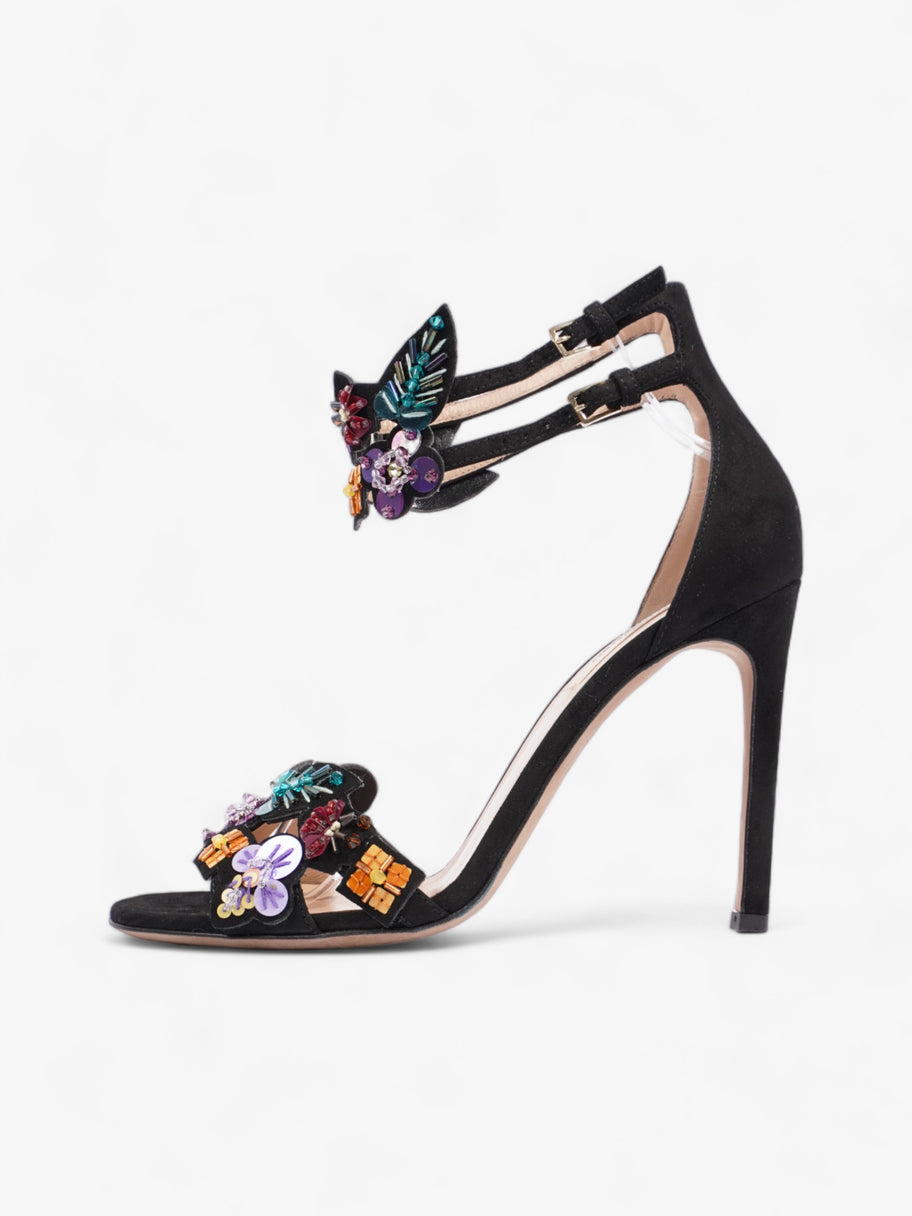 Valentino Embellished Sandals 100 Black / Multicolour  Suede EU 36 UK 3 Image 5