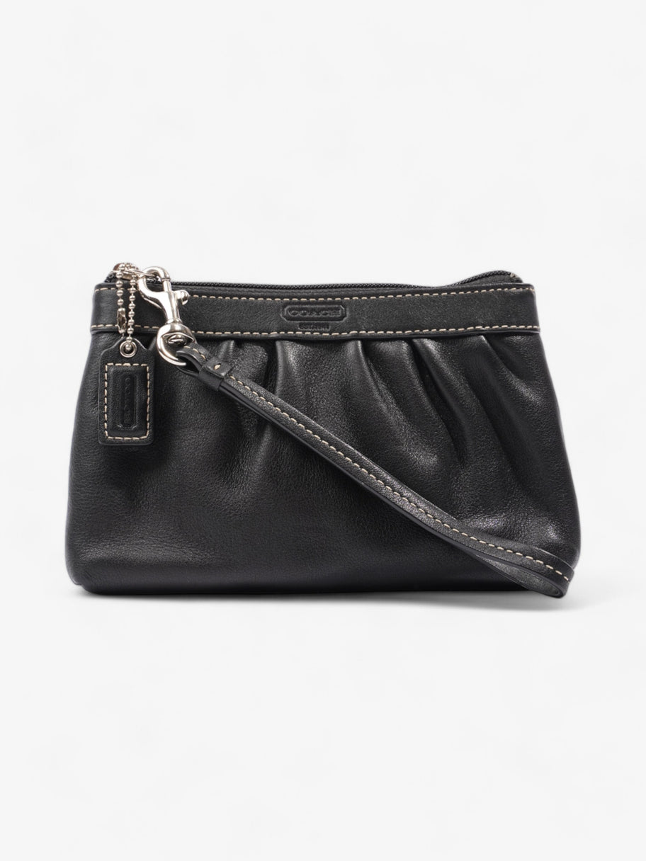 Coach Zipped Wristlet Black Leather Image 1