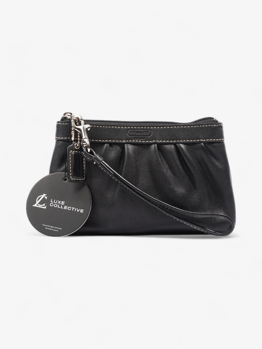 Coach Zipped Wristlet Black Leather Image 8