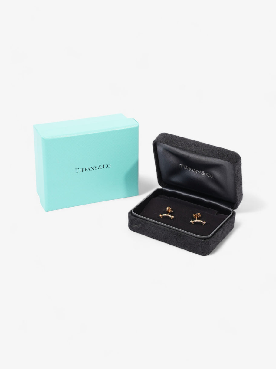 Tiffany and Co Smile Earrings with Diamonds Gold Gold Plated Image 3