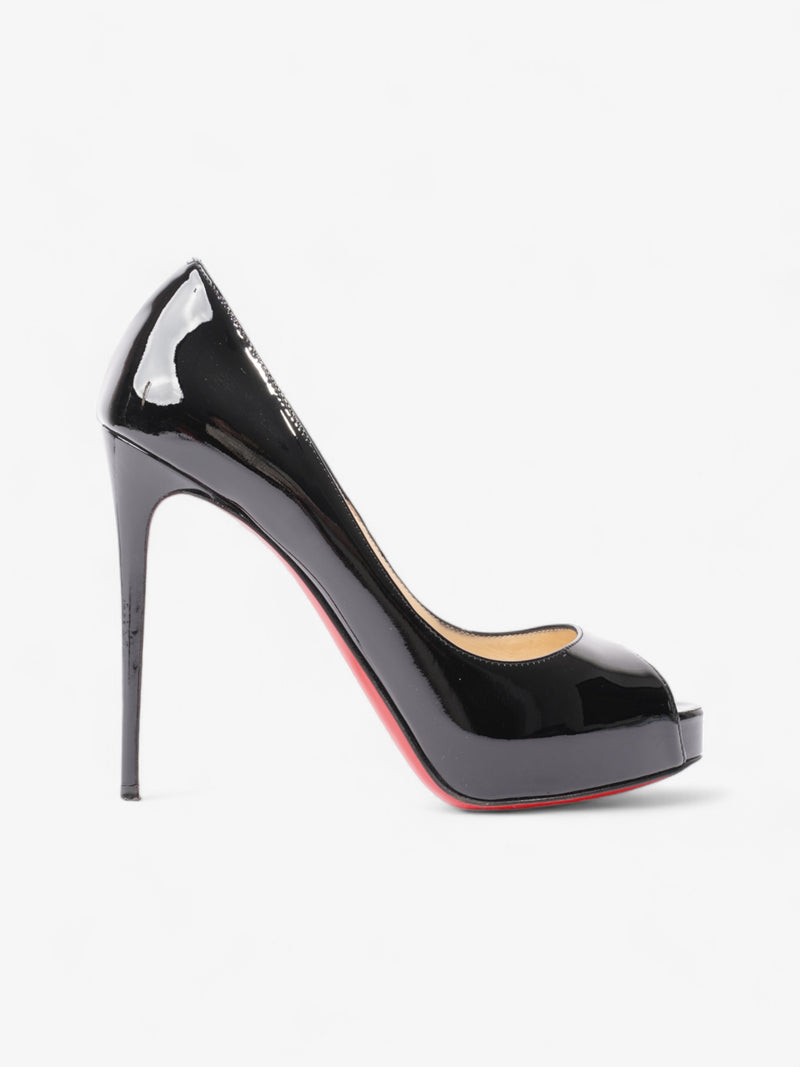  Christian Louboutin New Very Prive 120 Black Patent Leather EU 37 UK 4