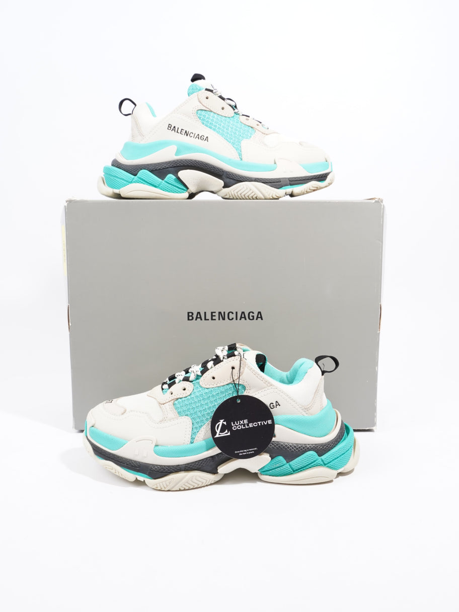 Balenciaga Triple S Turquoise  / White Mesh EU 37 UK 4 Image 10