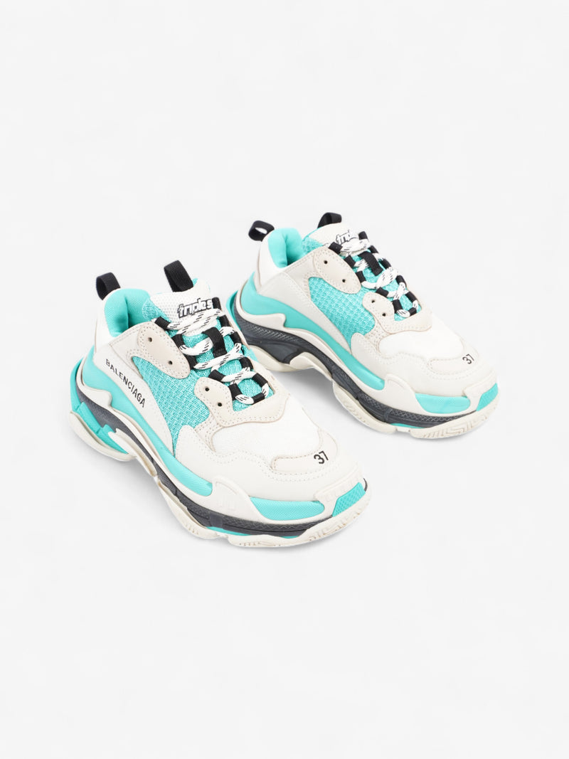  Balenciaga Triple S Turquoise  / White Mesh EU 37 UK 4