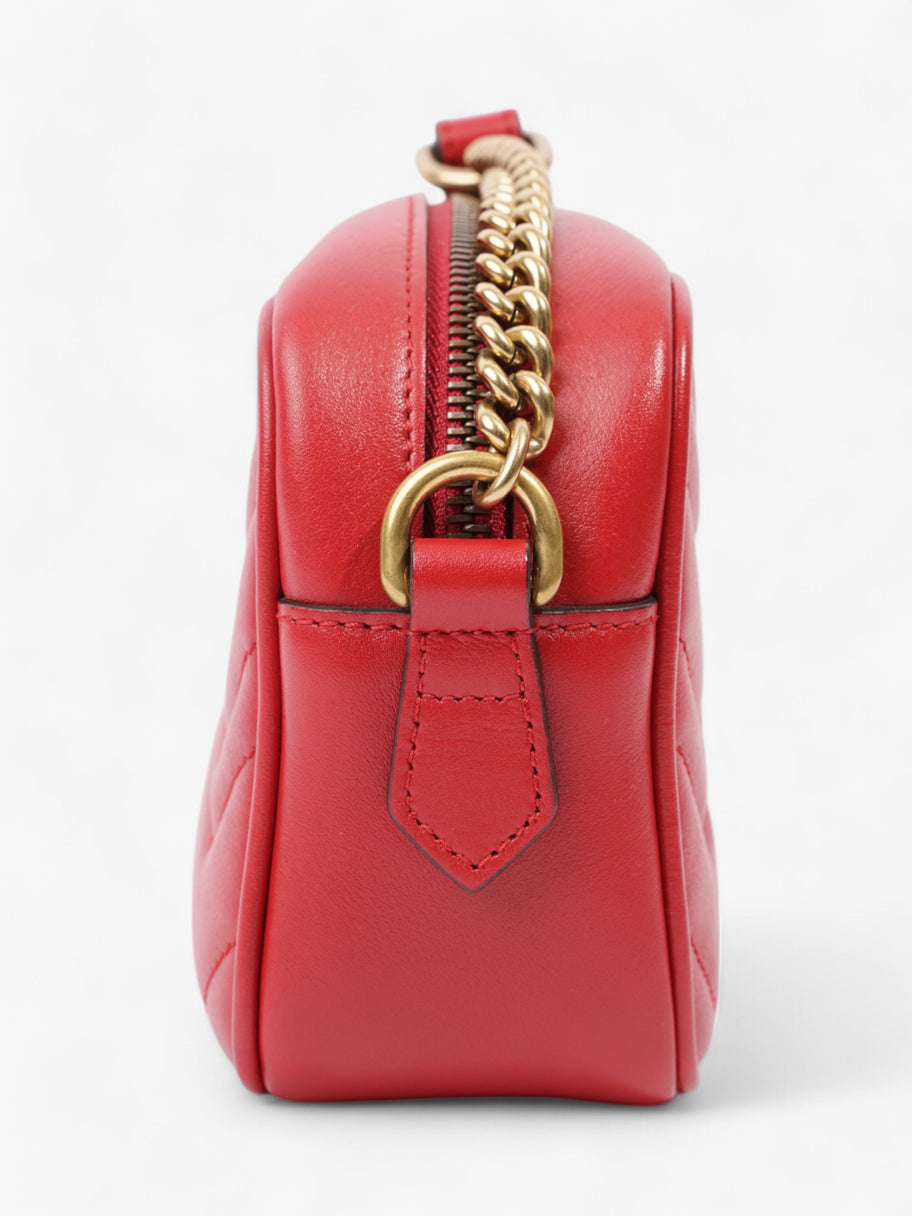 Gucci GG Marmont Red Matelasse Leather Mini Image 3