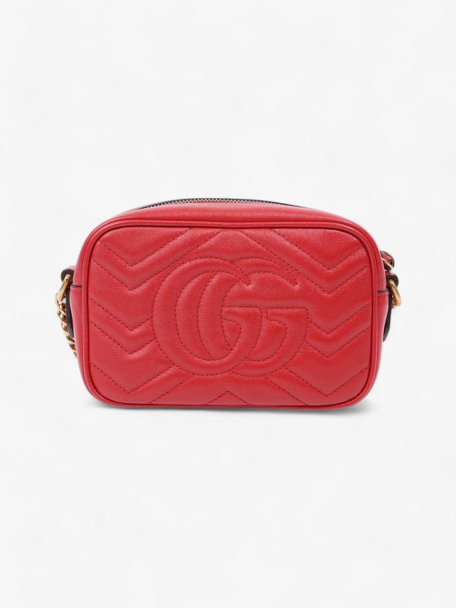 Gucci GG Marmont Red Matelasse Leather Mini Image 4