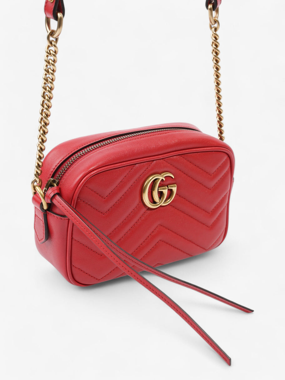 Gucci GG Marmont Red Matelasse Leather Mini Image 7