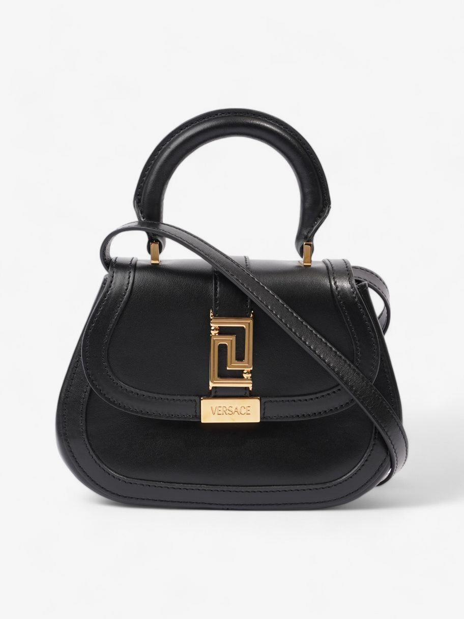 Versace Top Handle Bag Black Leather Mini Image 1