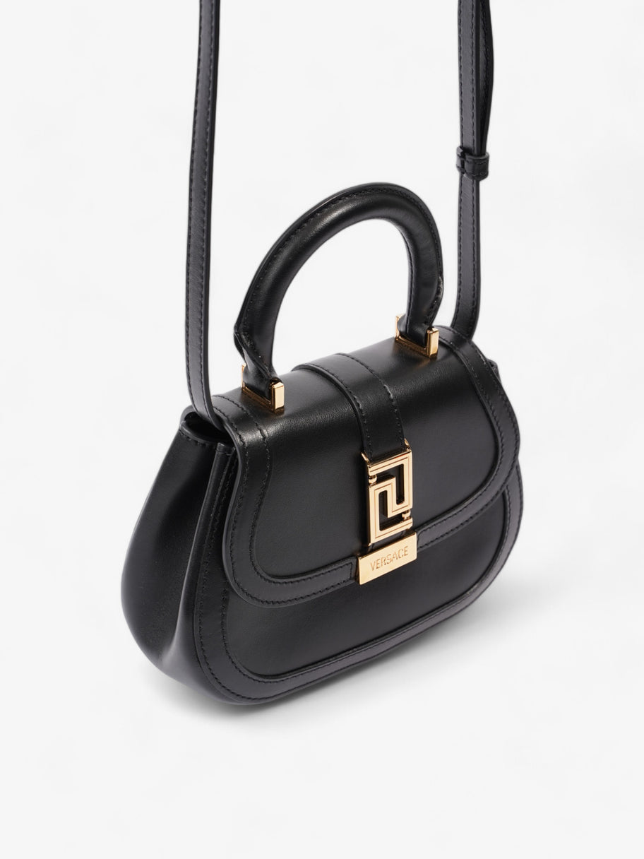 Versace Top Handle Bag Black Leather Mini Image 7