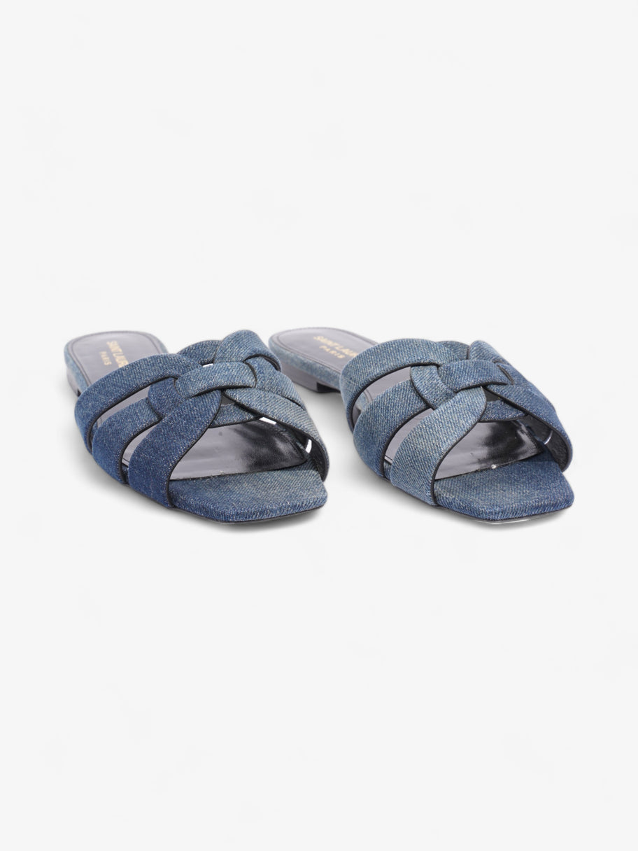 Saint Laurent Nu Pieds Denim Sandals  Blue  Denim EU 37.5 UK 4.5 Image 2