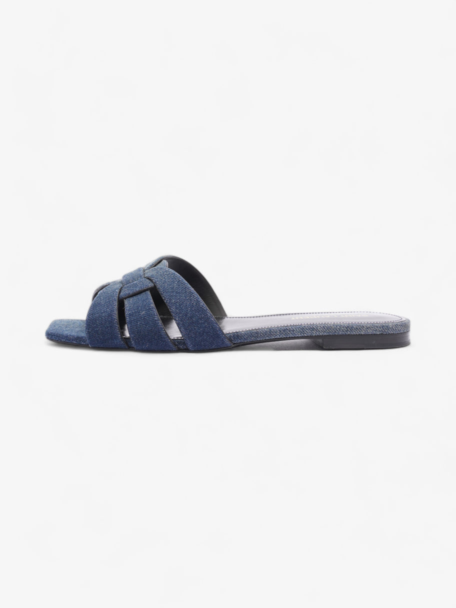 Saint Laurent Nu Pieds Denim Sandals  Blue  Denim EU 37.5 UK 4.5 Image 5