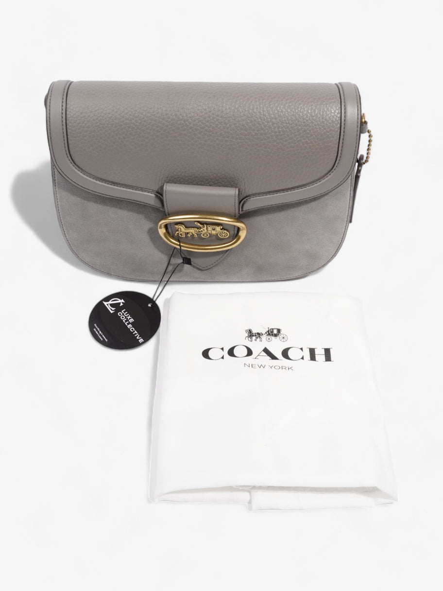 Coach Kat Saddle Grey Suede Image 9