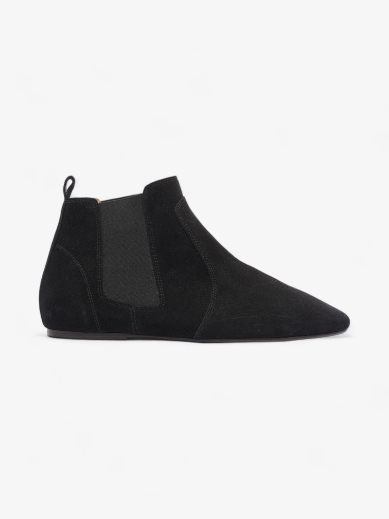  Isabel Marant Etoile Flat Ankle Boots Black Suede EU 40 UK 7