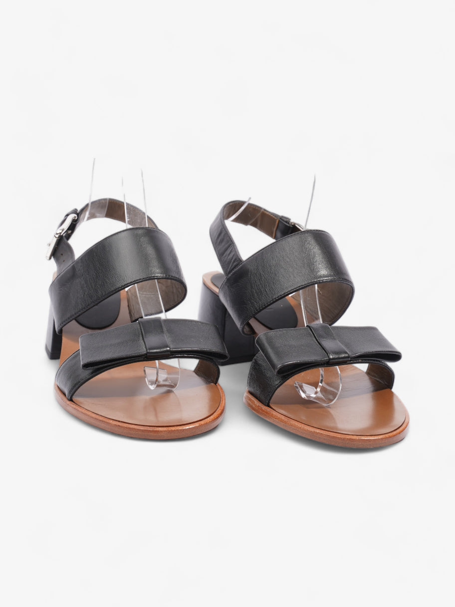 Marni Bow Detailed Sandals 45mm Black Leather EU 39 UK 6 Image 2