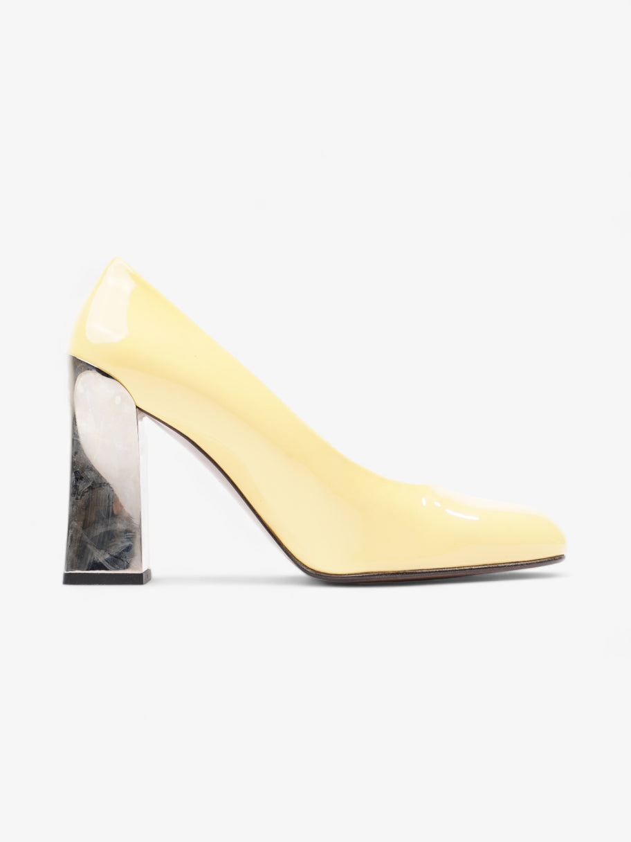 Marni Block Heel 80mm Butter Yellow Patent Leather EU 39.5 UK 6.5 Image 4