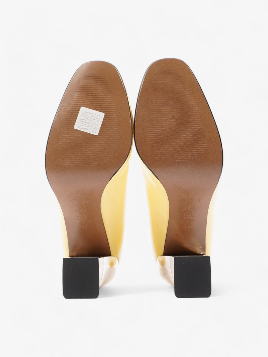 Marni Block Heel 80mm Butter Yellow Patent Leather EU 39.5 UK 6.5 Image 7