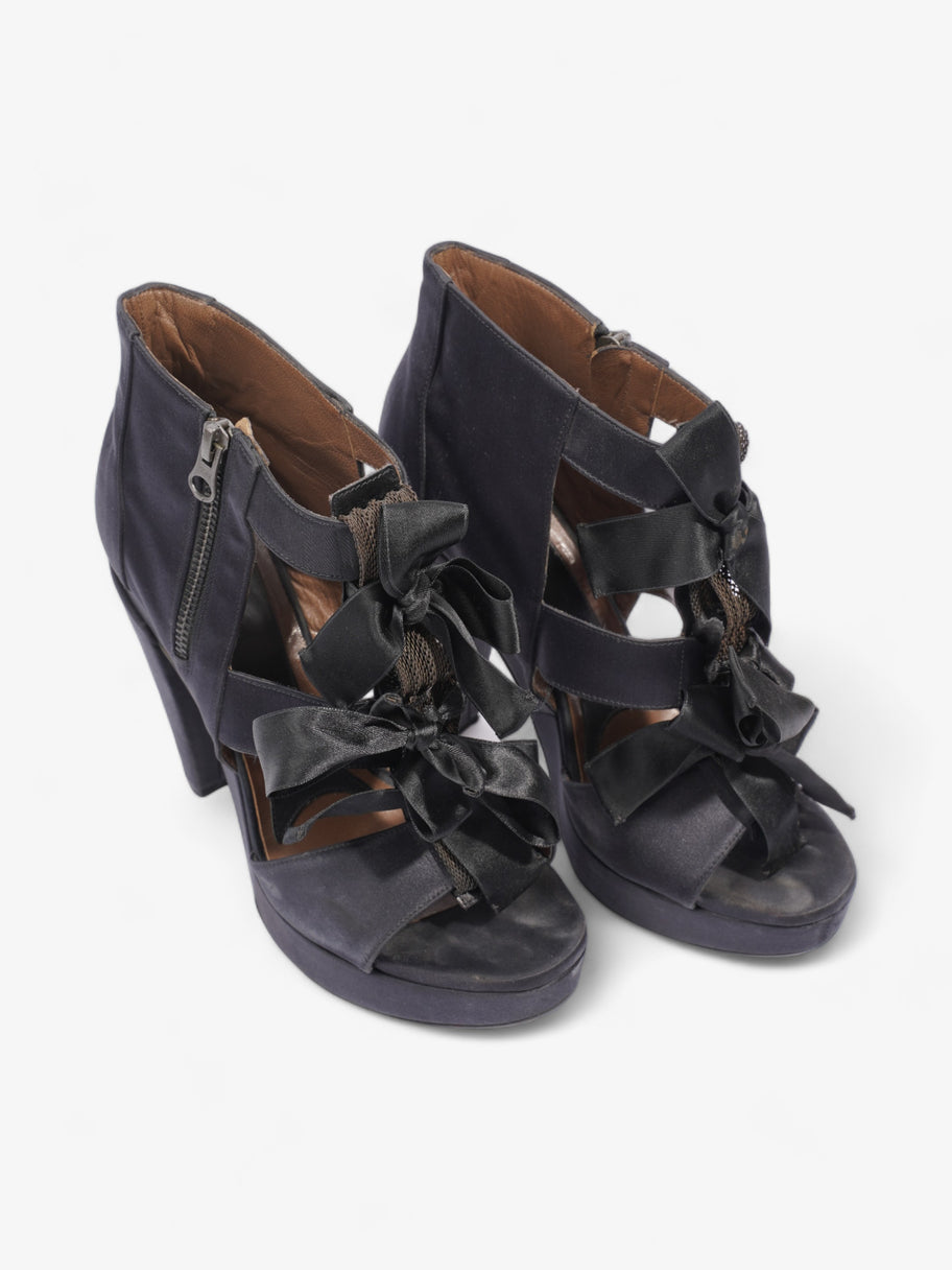 Marni Ribbon Bow Open Toe 135mm Black Satin EU 39 UK 6 Image 8