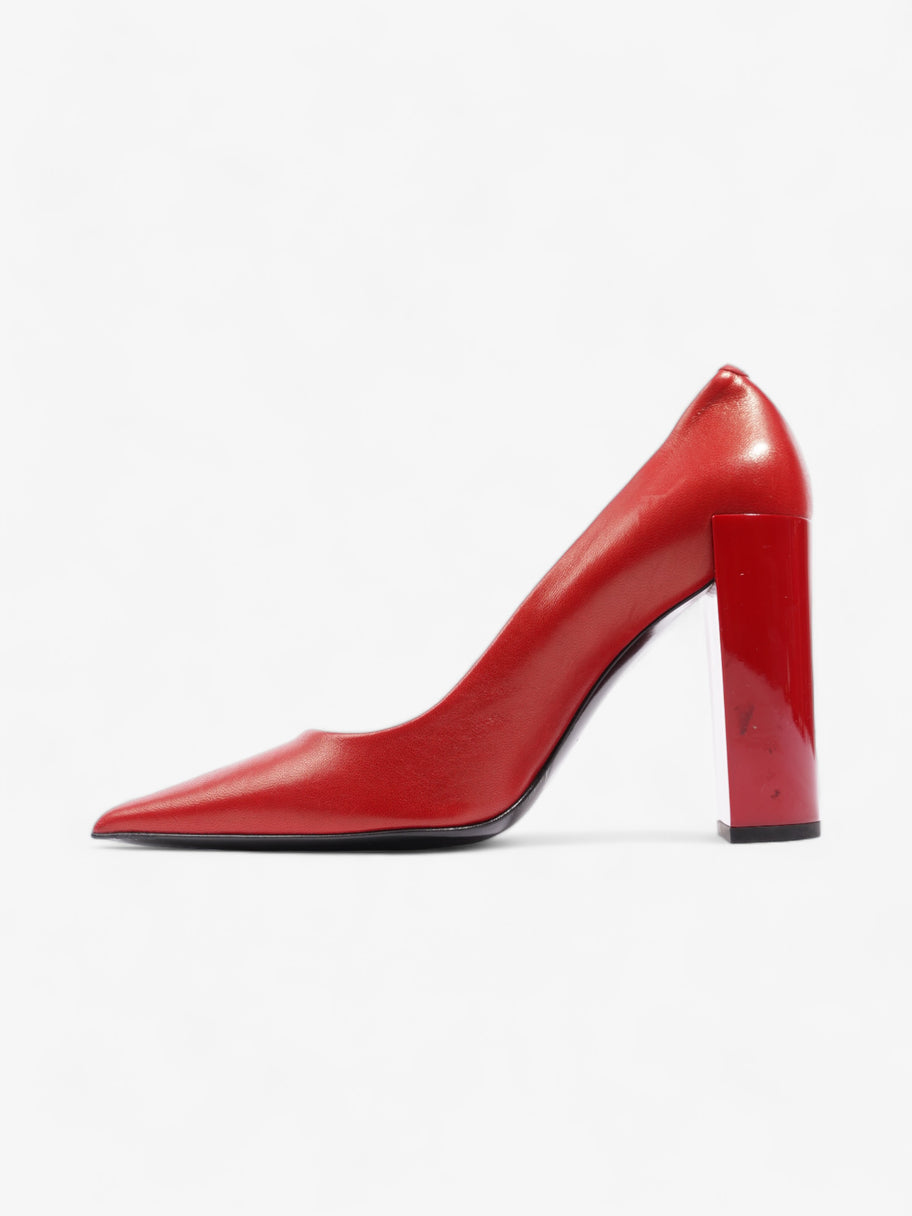 Pierre Hardy Block Heel 90mm Red Leather EU 40 UK 7 Image 3