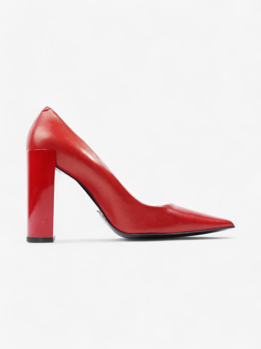 Pierre Hardy Block Heel 90mm Red Leather EU 40 UK 7 Image 4