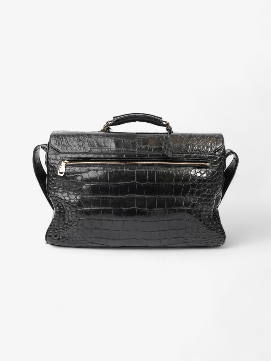 Brioni Business Bag Black Embossed Leather Image 4