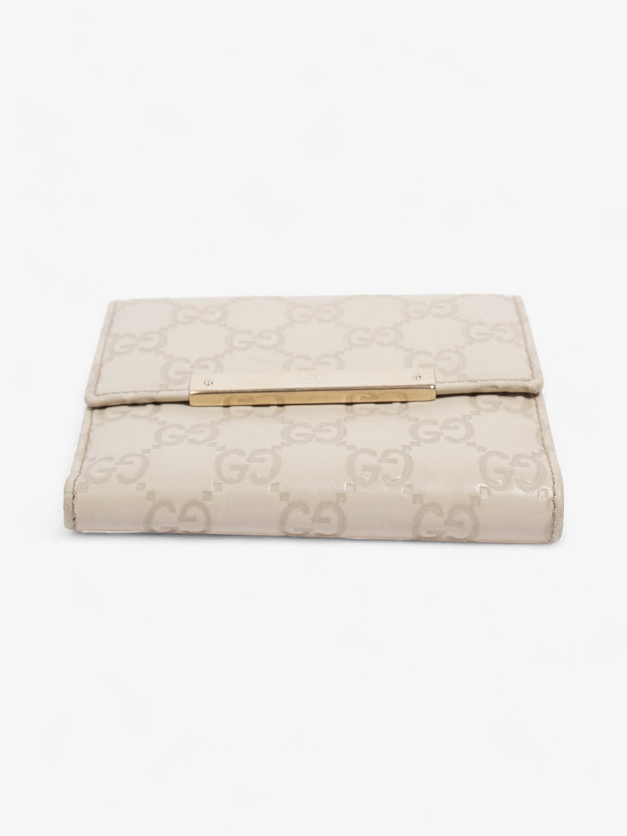 Gucci French Flap Wallet Mystic White Calfskin Leather Image 5