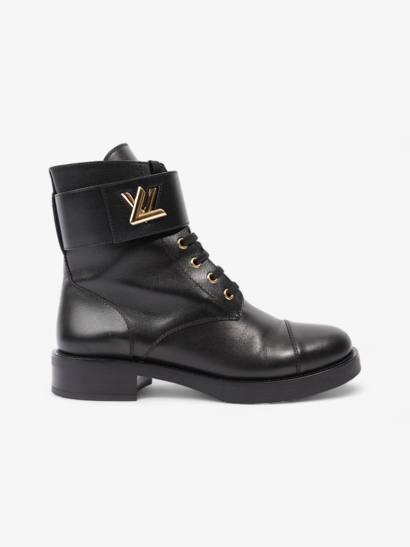  Louis Vuitton Wonderland Flat Rangers Black Leather EU 39.5 UK 6.5