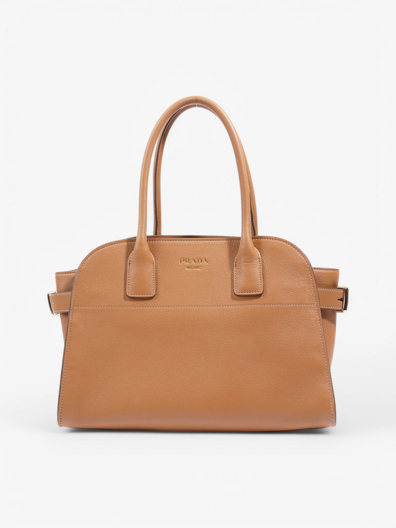  Prada Leather Tote Bag Brown Leather