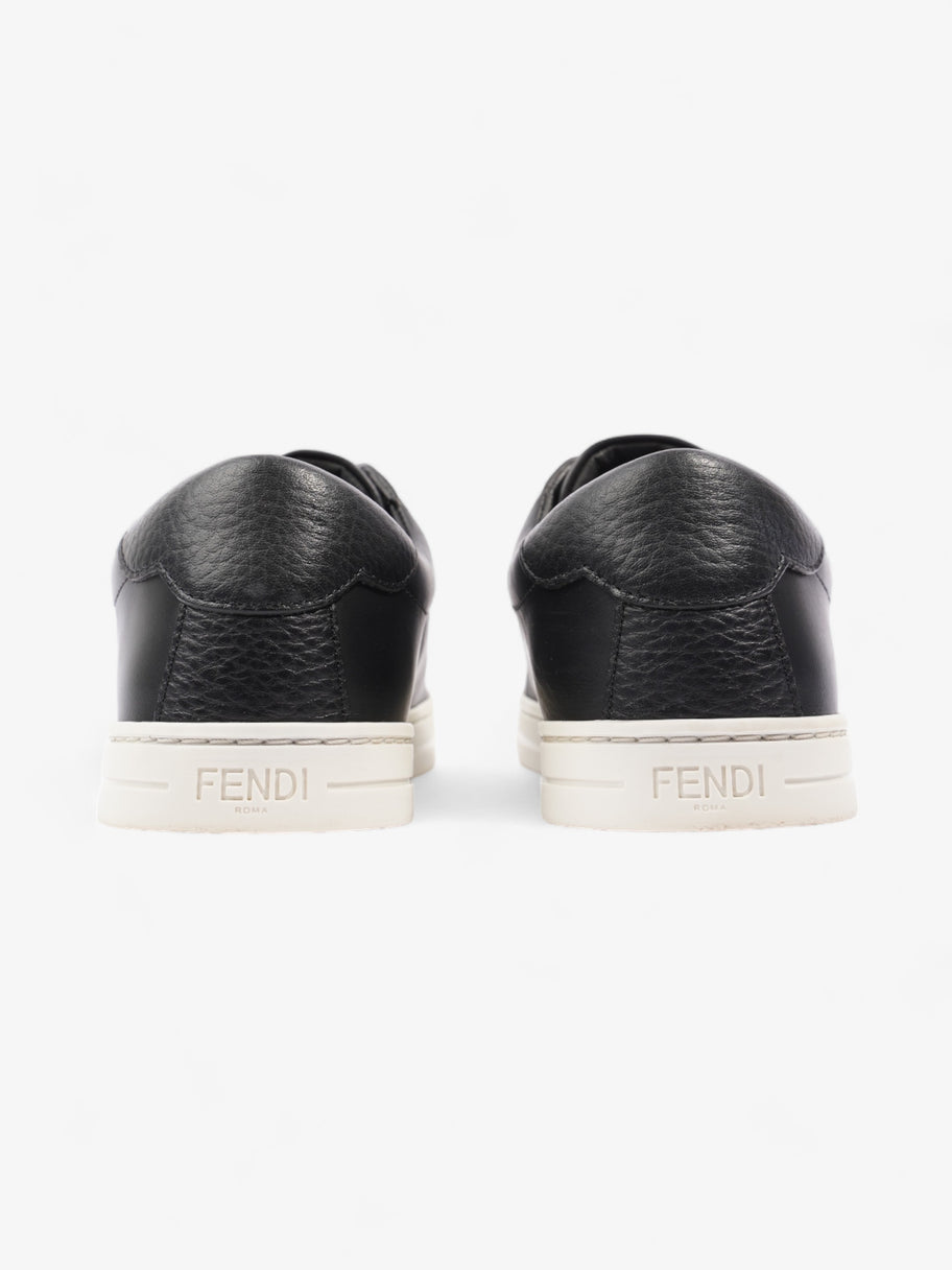 Fendi Rockoclick Knitted Logo Sneakers Black / Brown / White Leather EU 36 UK 3 Image 6