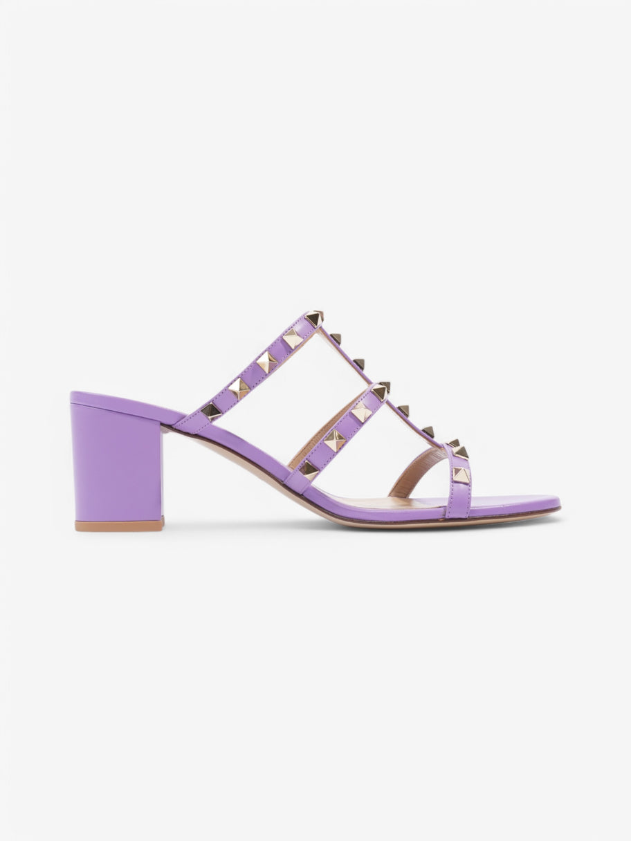 Valentino Rockstud Sandals 60 Purple Leather EU 38.5 UK 5.5 Image 4